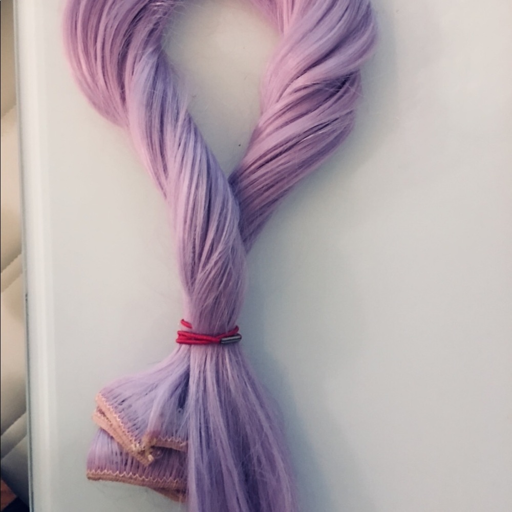 Lavender pastel purple Clíp on extensions